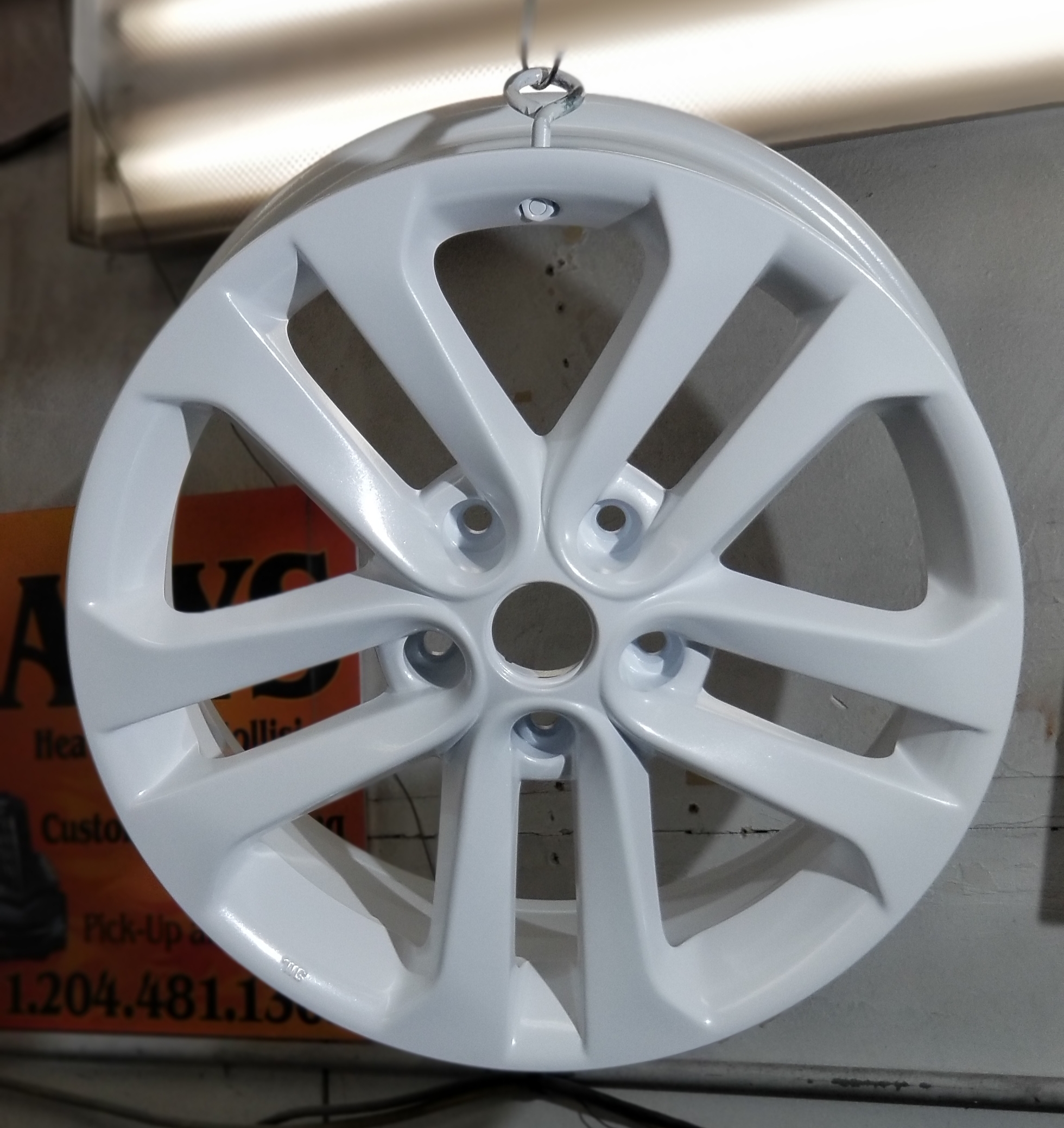 Wheels Done In A Metallic White Powder Coat Finish | Gallery Project ...