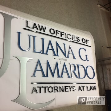Great Color Blue For The Letters On A Recently Completed Law Office Sign