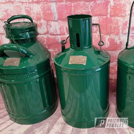 Powder Coating: RAL 6005 Moss Green,Oil Cans