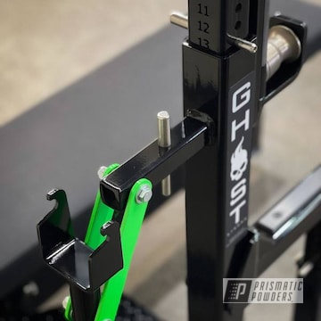 Powder Coated Energy Green And Ink Black Gym Equipment