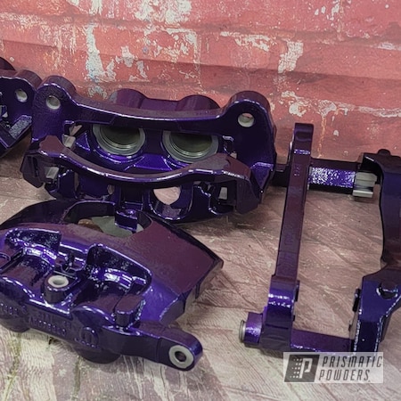 Powder Coating: Illusion Purple PSB-4629,Automotive,Clear Vision PPS-2974,Brake Calipers,Automotive Parts,Brake Caliper