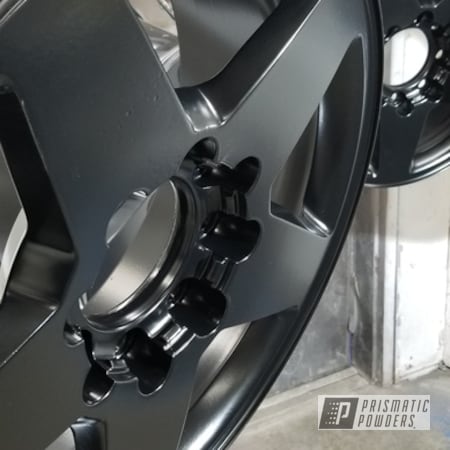 Powder Coating: Matte Black PSS-4455,Custom Rims,Automotive,Wheels