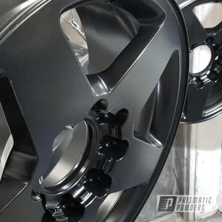 Powder Coating: Matte Black PSS-4455,Custom Rims,Automotive,Wheels