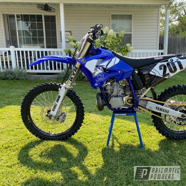 Yz250 Frame Coated In Bentley Blue