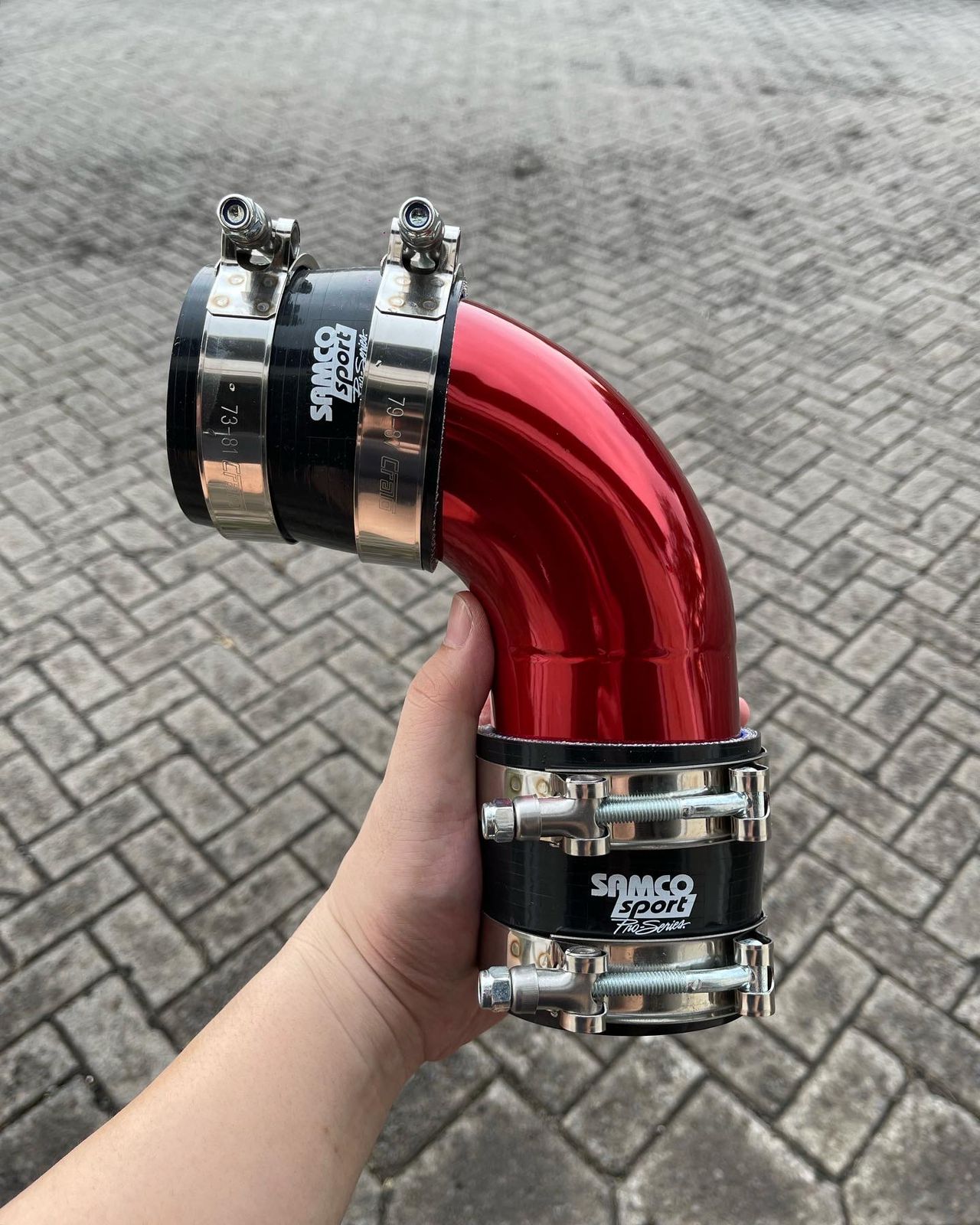 Intake Pipe Featuring a Super Chrome Plus and Deep Red Finish ...