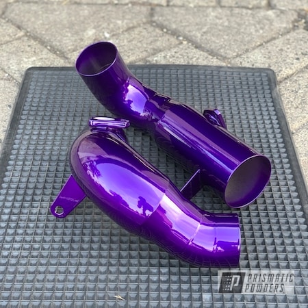 Powder Coating: Air Intake,Automotive Parts,Engine Parts,Toyota,Clear Vision PPS-2974,Illusion Purple PSB-4629,Automotive,Intake Pipe,Intake Pipes