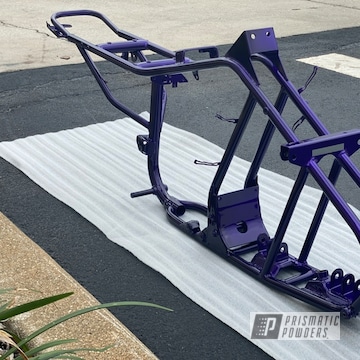 Powder Coated Motorcycle Frame In Ppb-4446 And Hss-2345