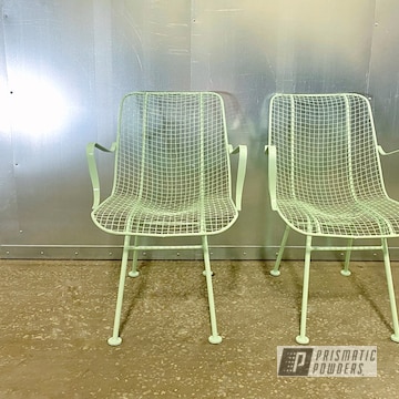 Powder Coated Ral 6019 Patio Chairs