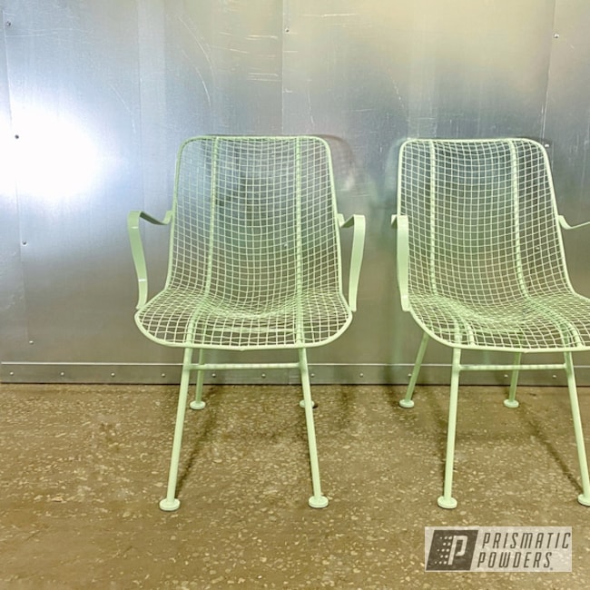 Powder Coated Ral 6019 Patio Chairs