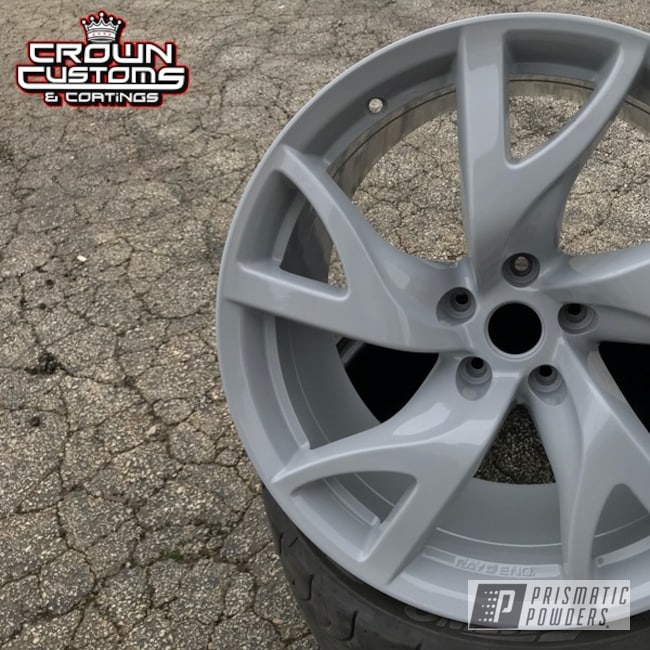 Nissan 370z Wheels Refinished In Willow Grey