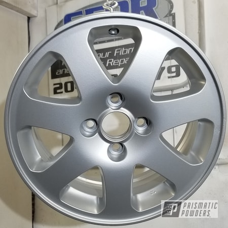 Powder Coating: Wheels,Porsche Silver PMS-0439,Automotive,Custom Wheels