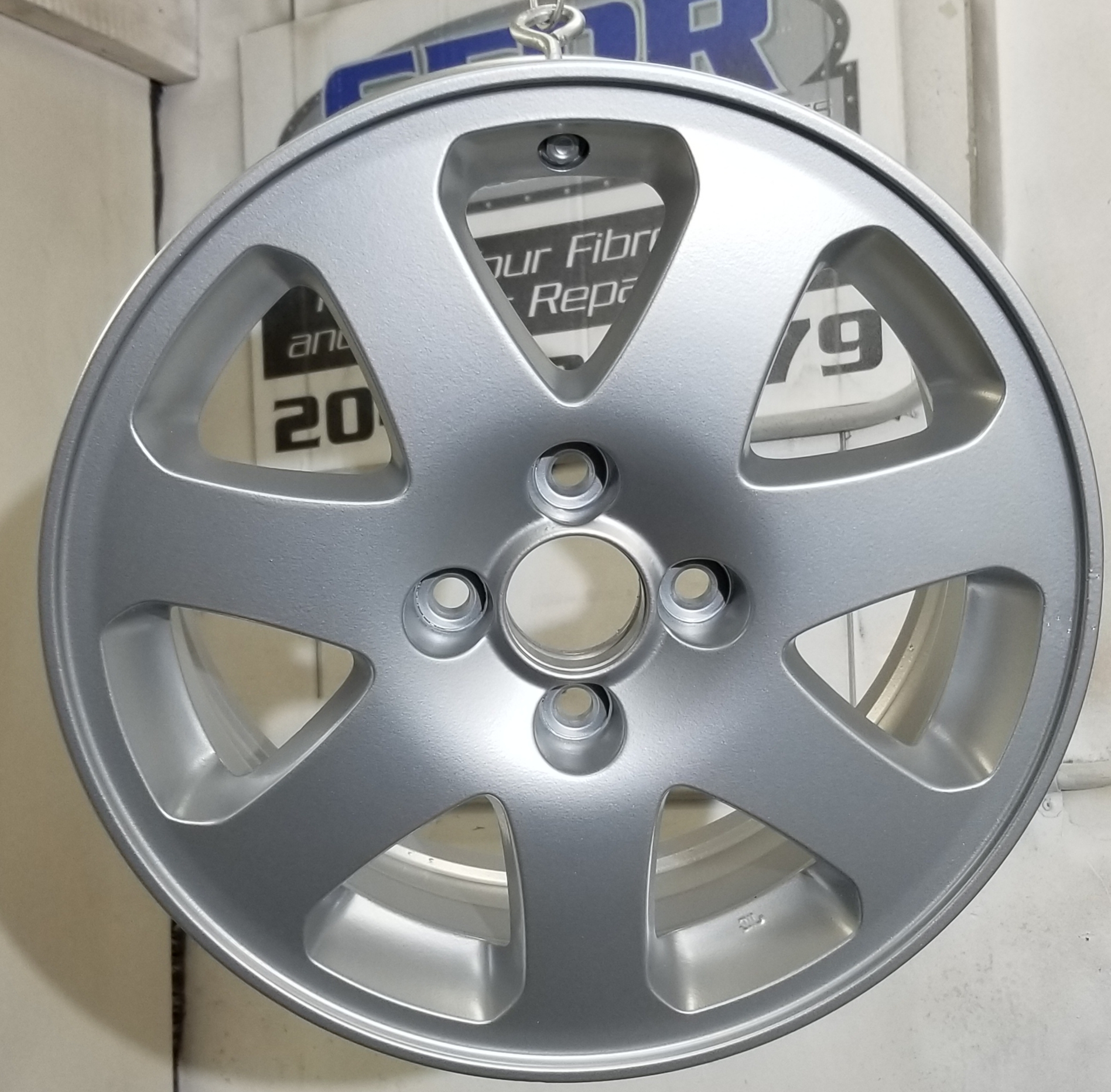 Custom Wheels coated in a Porsche Silver Powder Coat | Gallery Project ...