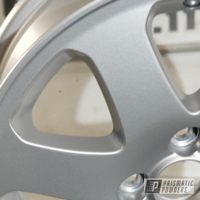 Custom Wheels Coated In A Porsche Silver Powder Coat