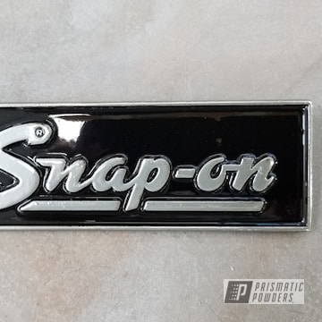 Custom Badge In Ink Black, Super Chrome And Clear Vision