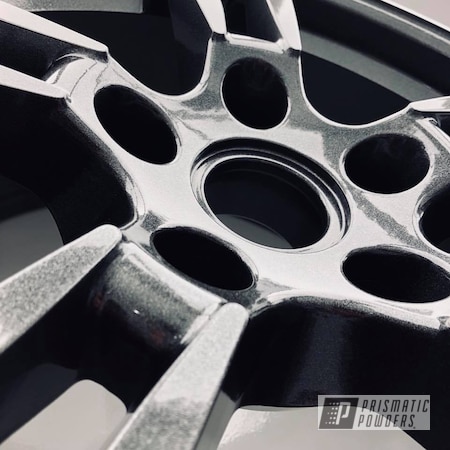 Powder Coating: Porsche,Automotive,Kingsport Grey PMB-5027,Wheels