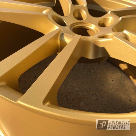 Powder Coating: Wheels,Goldtastic PMB-6625,Automotive,22'',Porsche