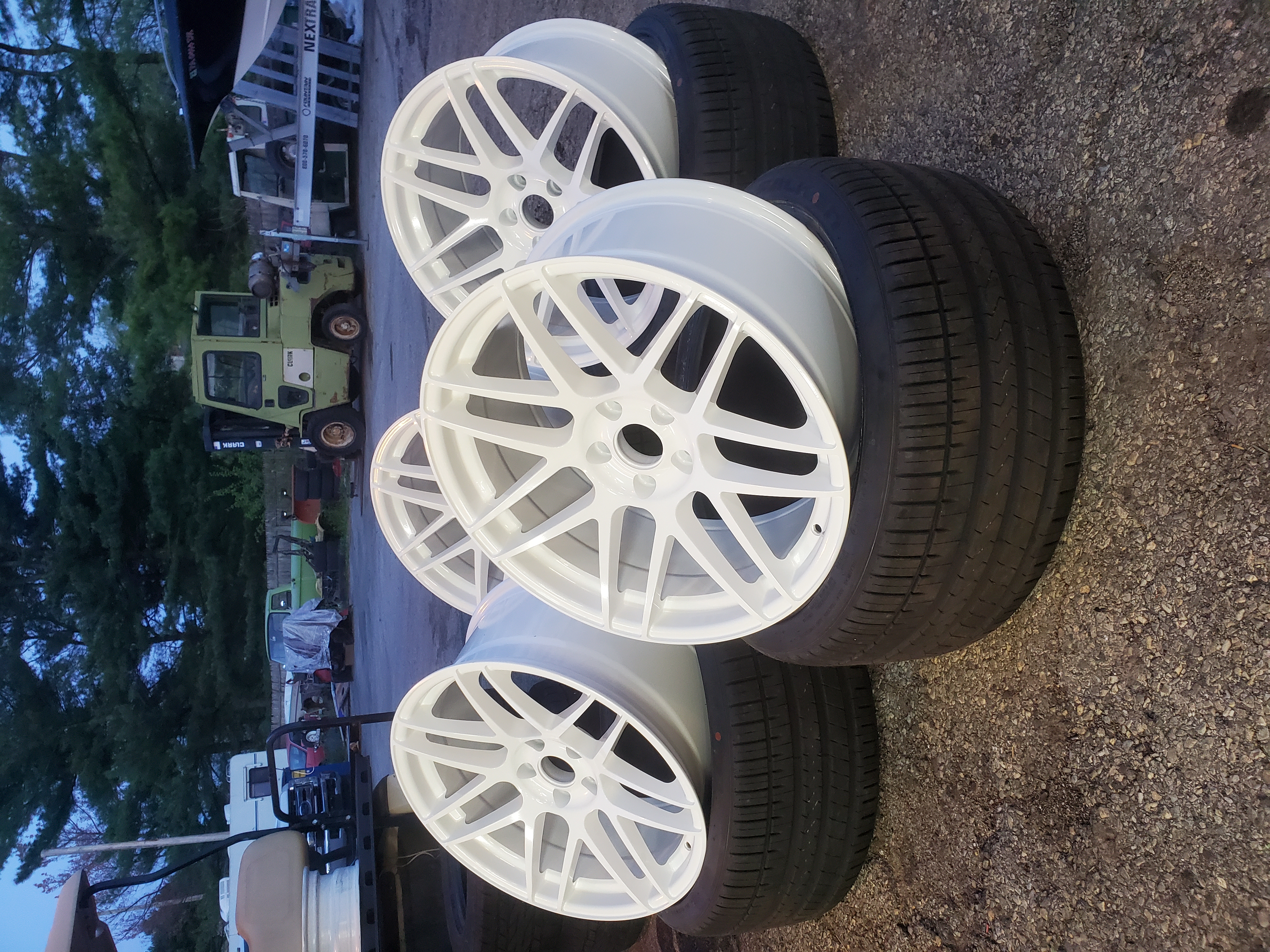 Wheels Coated with a Polar White Finish | Prismatic Powders