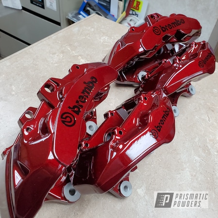 Powder Coating: Automotive,Calipers,Clear Vision PPS-2974,Brembo Calipers,Brake Calipers,Illusion Cherry PMB-6905,Brembo Brake Calipers