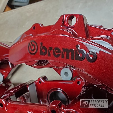 Powder Coating: Automotive,Calipers,Clear Vision PPS-2974,Brembo Calipers,Brake Calipers,Illusion Cherry PMB-6905,Brembo Brake Calipers