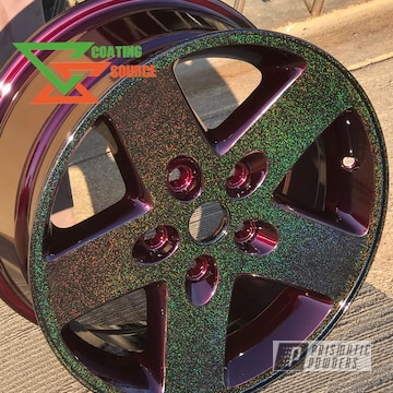 Powder Coated Wheels Featuring A Glitter Metallic Finish