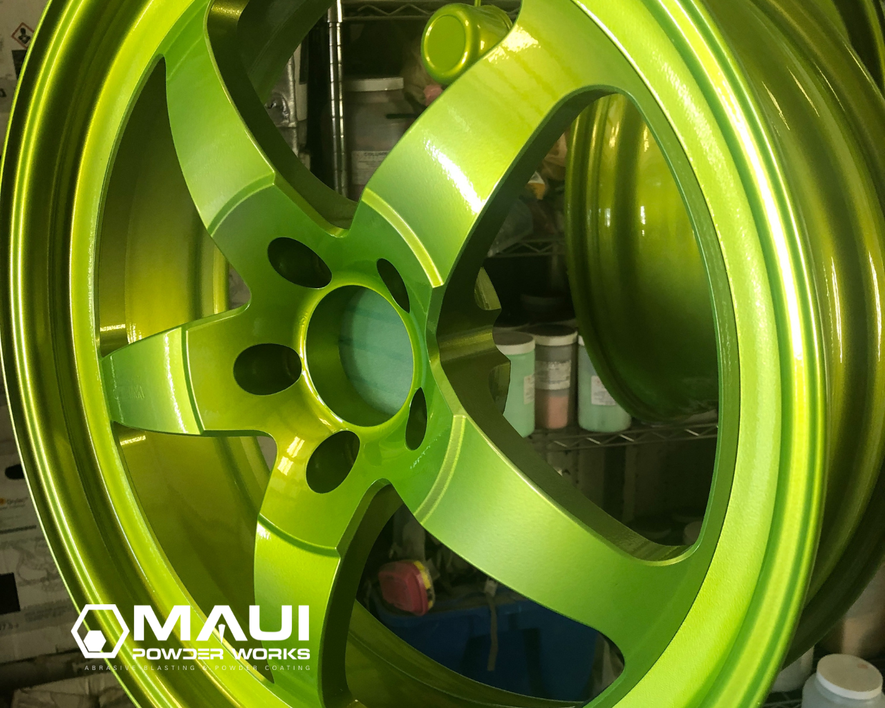 Yellow Line Rims Cadillac Rims Done in a Shocker Yellow Finish | Prismatic Powders