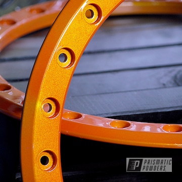Powder Coated Jeep Parts In Illusion Orange And Gloss Black