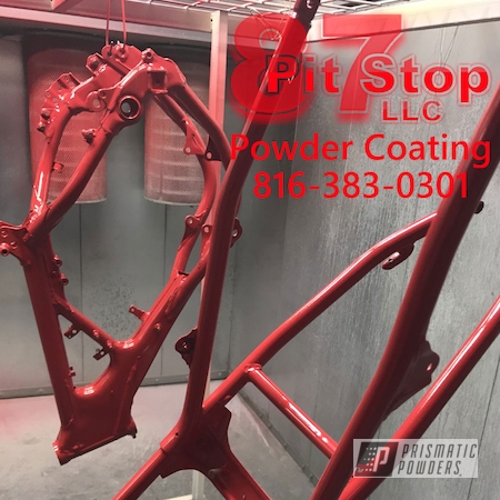 Powder Coating: Fire Red PMB-4195,Motorcycles,Frame