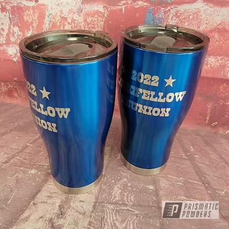 Powder Coating: Tumbler,Custom Powder Coated Tumbler Cup,Intense Blue PPB-4474,30oz Tumbler,Custom Tumbler Cup
