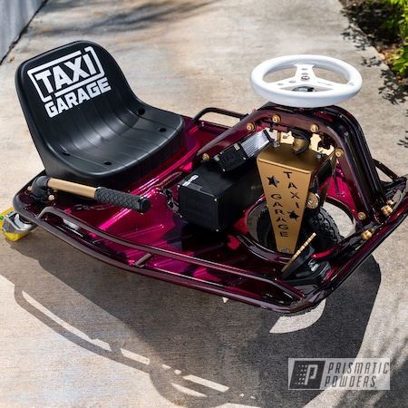Powder Coating: Drift Cart,Clear Vision PPS-2974,Gold Medallion EMB-4175,Taxi Garage Crazy Cart,Taxi Garage,Drift Kart,Crazy Cart,Drift,Cart,Go Cart,Illusion Malbec PMB-6906