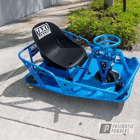 Powder Coating: XL Crazy Cart,Drift Cart,Drift,Cart,Go Cart,Clear Vision PPS-2974,Taxi Garage,Illusion Lite Blue PMS-4621,Taxi Garage Crazy Cart