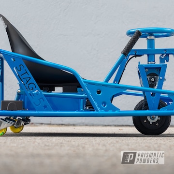 Powder Coated Illusion Lite Blue And Clear Vision Xl Crazy Cart