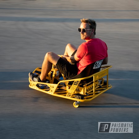 Powder Coating: Drift Cart,Taxi Garage Crazy Cart,Taxi Garage,XL Crazy Cart,RAL 1003 Signal Yellow,Crazy Cart,Drift,Cart,Go Cart
