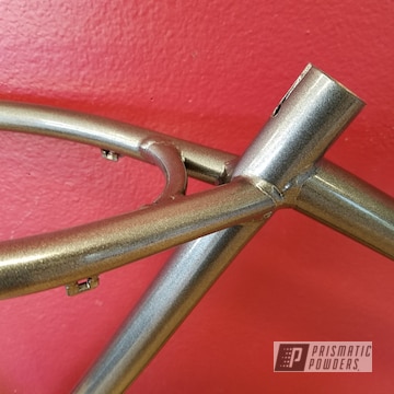 Bicycle Frame In A Kingsport Grey Powder Coat