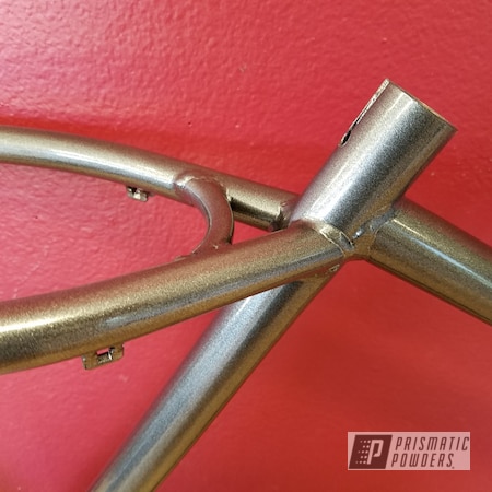 Powder Coating: Frame,Bicycle,Bike Frame,Powder Coated Bicycle Frame,Kingsport Grey PMB-5027