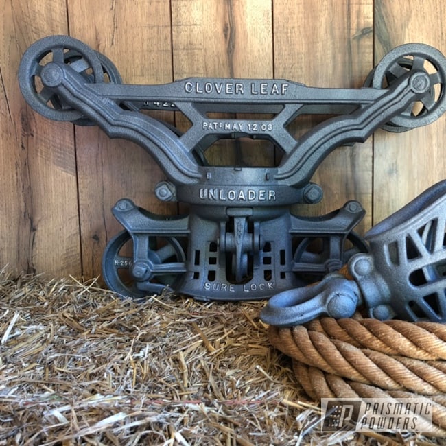 Refinished Farm Equipment In A Frosted Charcoal Powder Coat