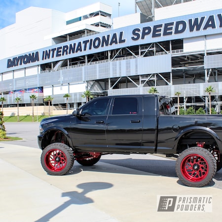 Powder Coating: Fuel Forged,Monster Truck,BDS Suspension,Illusion Cherry PMB-6905,Clear Vision PPS-2974,Automotive,Wheels