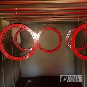 Red Powder Coated Wheel Faces