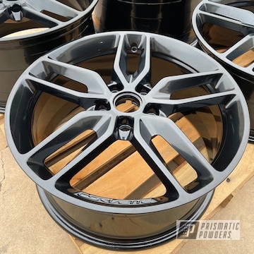 Powder Coated Corvette Wheels Powder Coated With Lazer Crystal In Pmb-4167