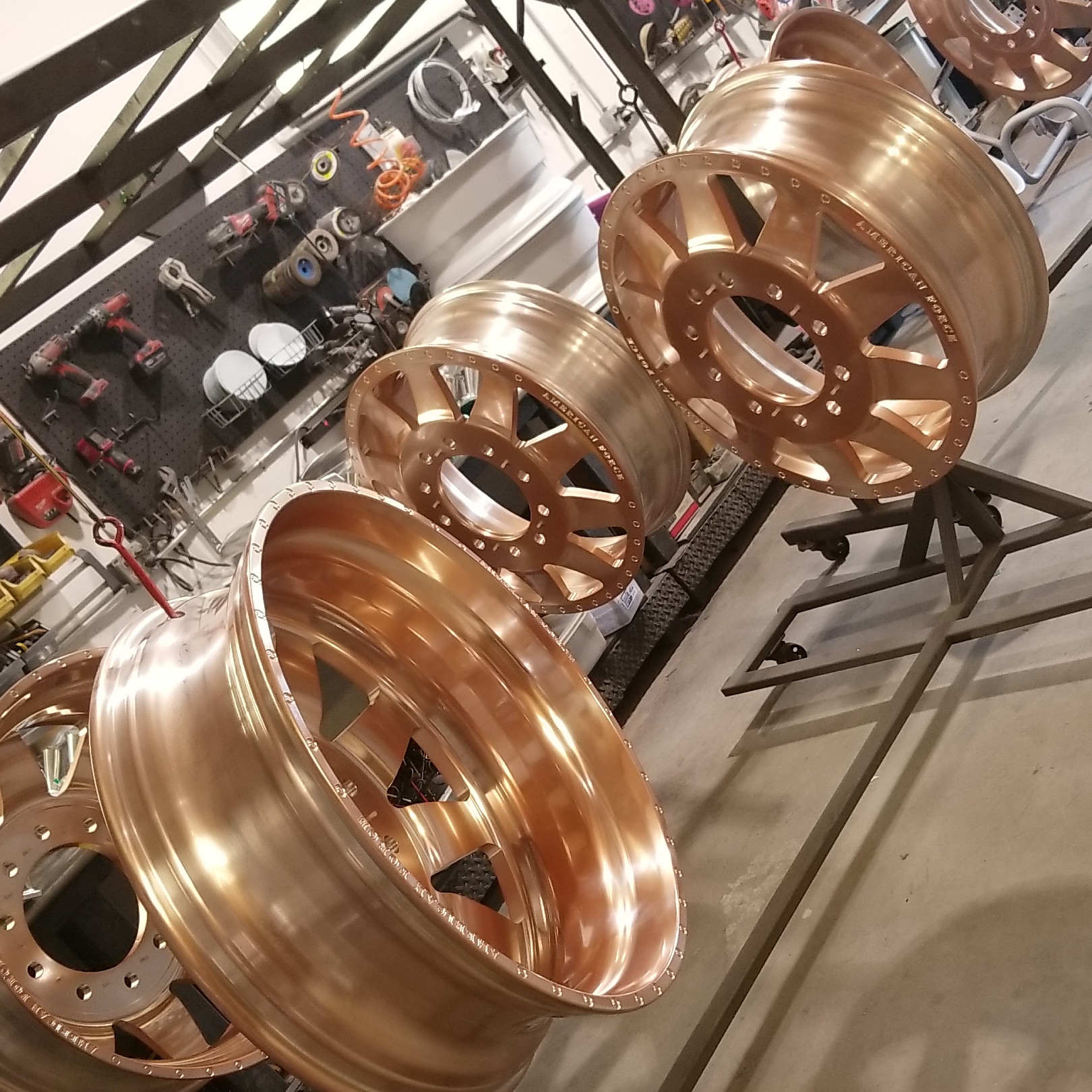 26 Dually Rims American Force 26 Dually wheels in Fools Penny Powder Coat