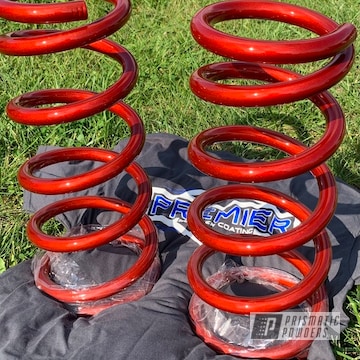 Powder Coated Coil Springs Coated In Wild Copper Pmb-5364 In Pps-2974 And Pmb-5364