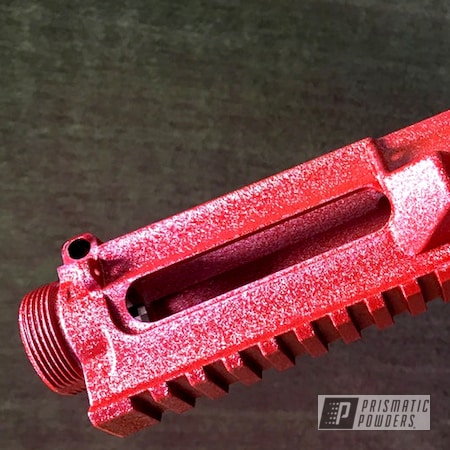 Powder Coating: AR Upper Receiver,Miscellaneous,Single Powder Application,Desert Red Wrinkle PWS-2762,Tactical Rifle