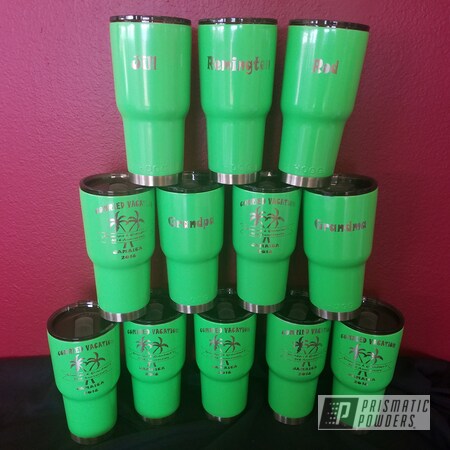 Powder Coating: Custom Cups,Tumbler,Limelite PMB-0869,Custom Drinkware