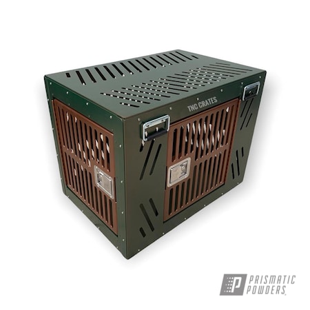 Powder Coating: Custom Crate,Copper,SHADY GREEN/COPPER PVB-1903,dog kennel,Crate,Dogs,TNC Crates,Dog Crate