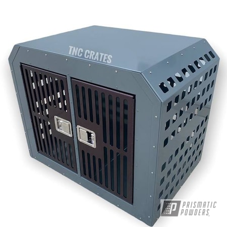 Powder Coating: Harbor Grey PSS-2243,Misty Burgundy PMB-1042,Dog Crate,TNC Crates,Crate,Dogs,dog kennel,Kennel,Flat Harbor Grey PSB-8053