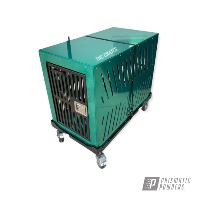 Powder Coated Hooptie Green Dog Crate
