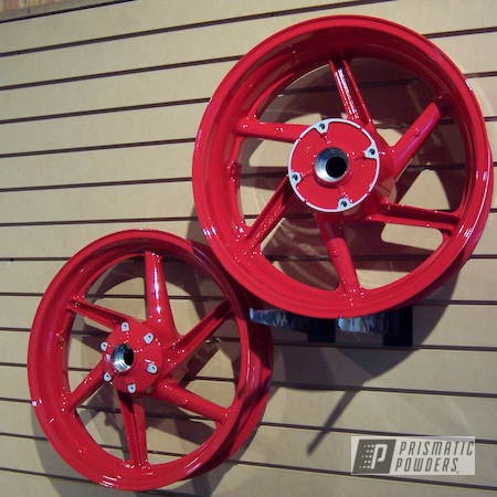 Powder Coating: Wheels,Motorcycle Rims,Rims,Motorcycle Wheels,Astatic Red PSS-1738