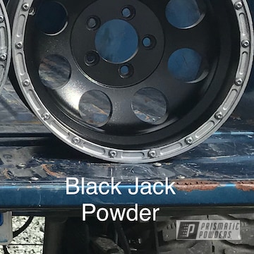Powder Coated Wheels In Black Jack And Super Chrome