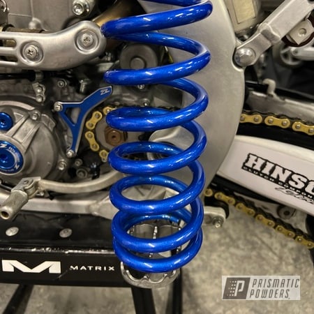 Powder Coating: Springs,Motorcycle Spring,Clear Vision PPS-2974,coil springs,spring,Powder Coated Yamaha YZ250F Motorcycle Components,Illusion Smurf PMB-6909