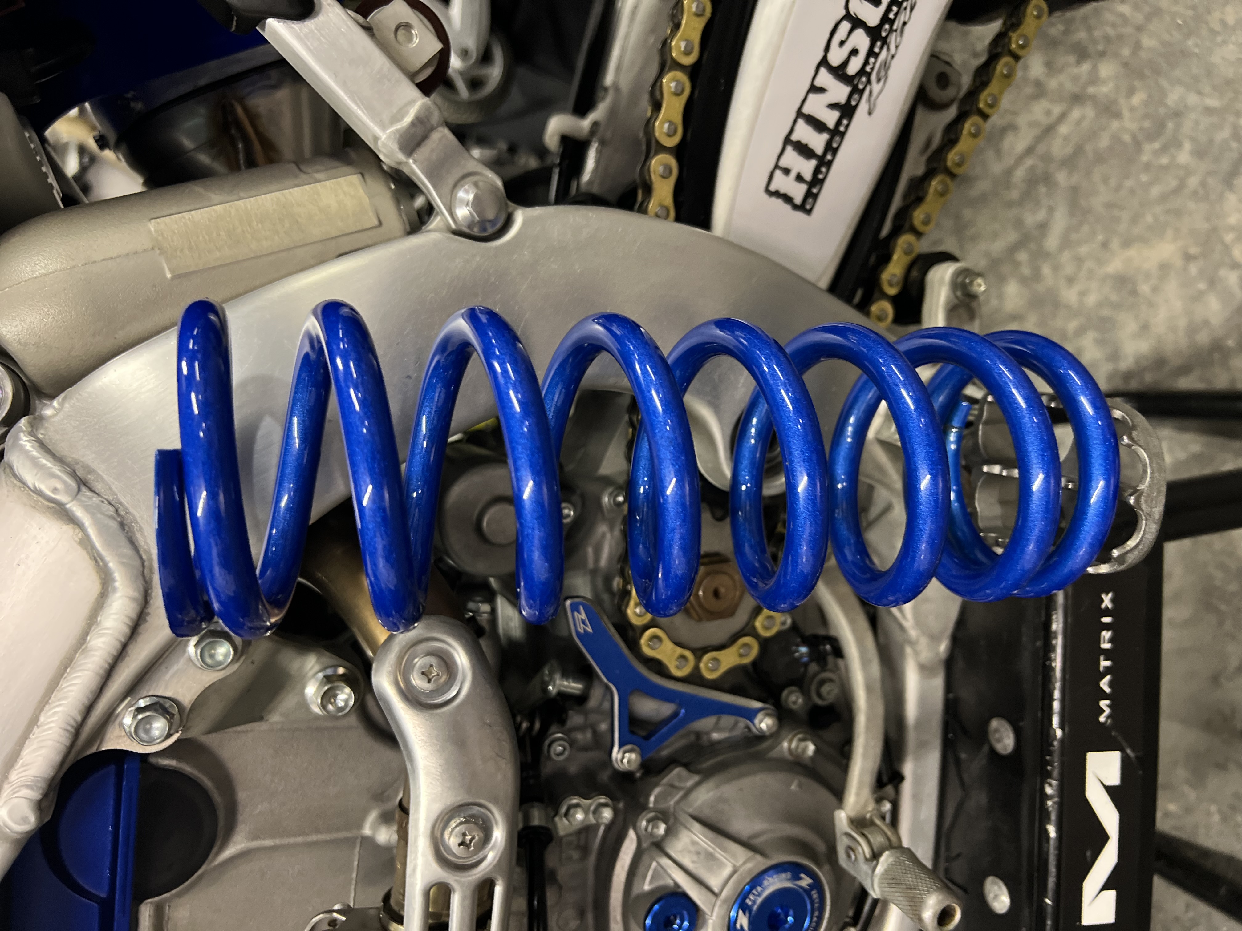 Motorcycle Spring in Clear Vision and Illusion Smurf | Prismatic Powders