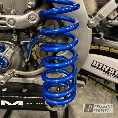 Powder Coating: Springs,Motorcycle Spring,Clear Vision PPS-2974,coil springs,spring,Powder Coated Yamaha YZ250F Motorcycle Components,Illusion Smurf PMB-6909